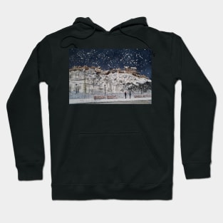 Snowy Edinburgh Castle Hoodie